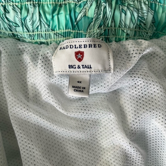 Saddlebred Green Swim Trunks Quick-Drying Elastic Waist - Picture 6 of 9